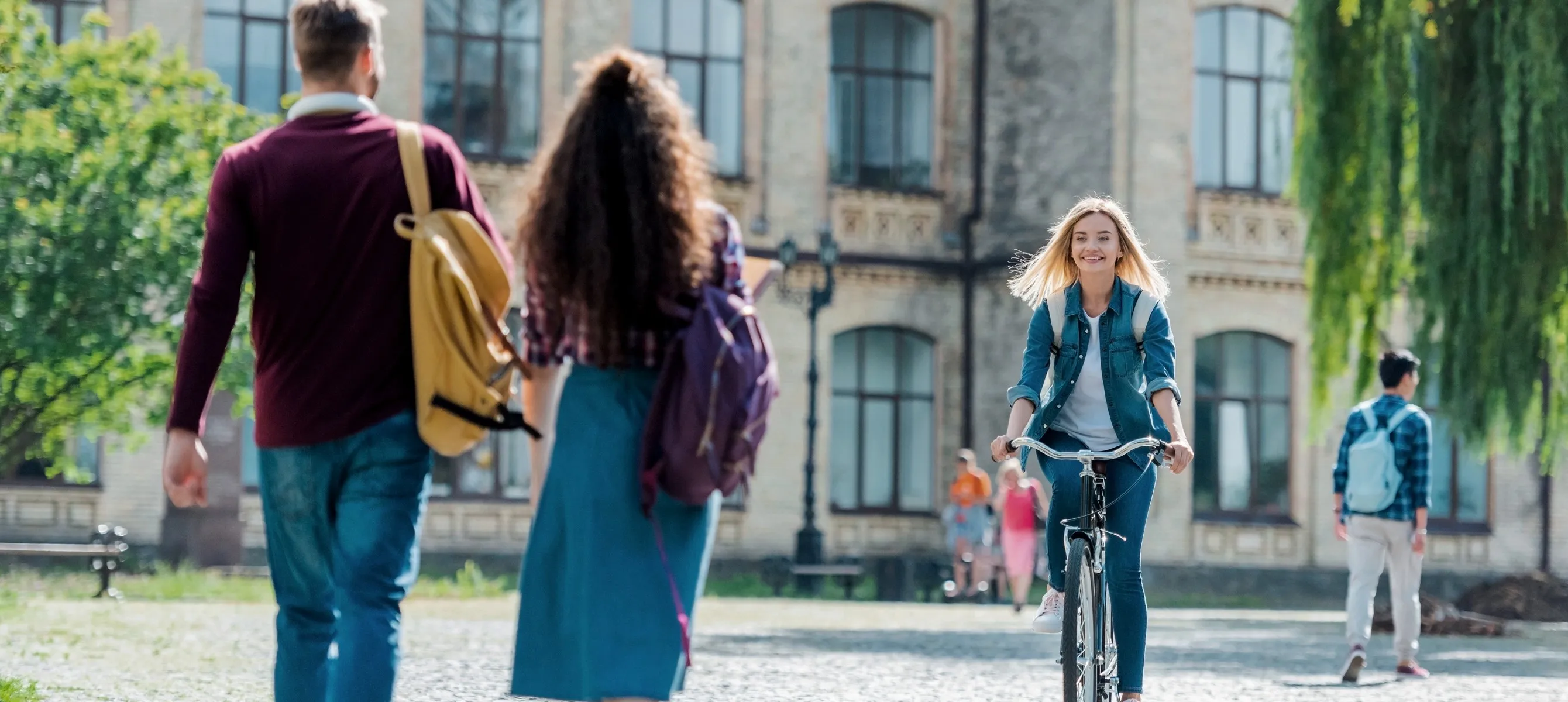 Students on campus